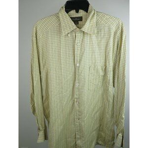 Ermenegildo Zegna Yellow Check Long Sleeve Shirt
